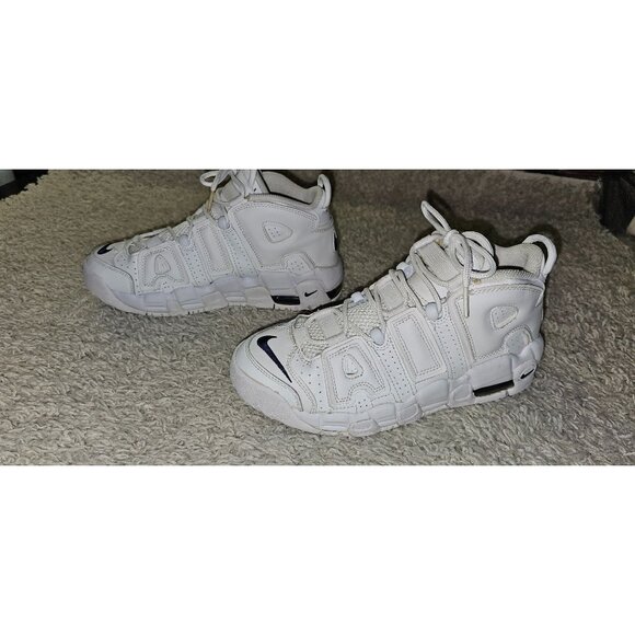 Nike Air More Uptempo GS 'White Midnight Navy' size 7y - Picture 3 of 8